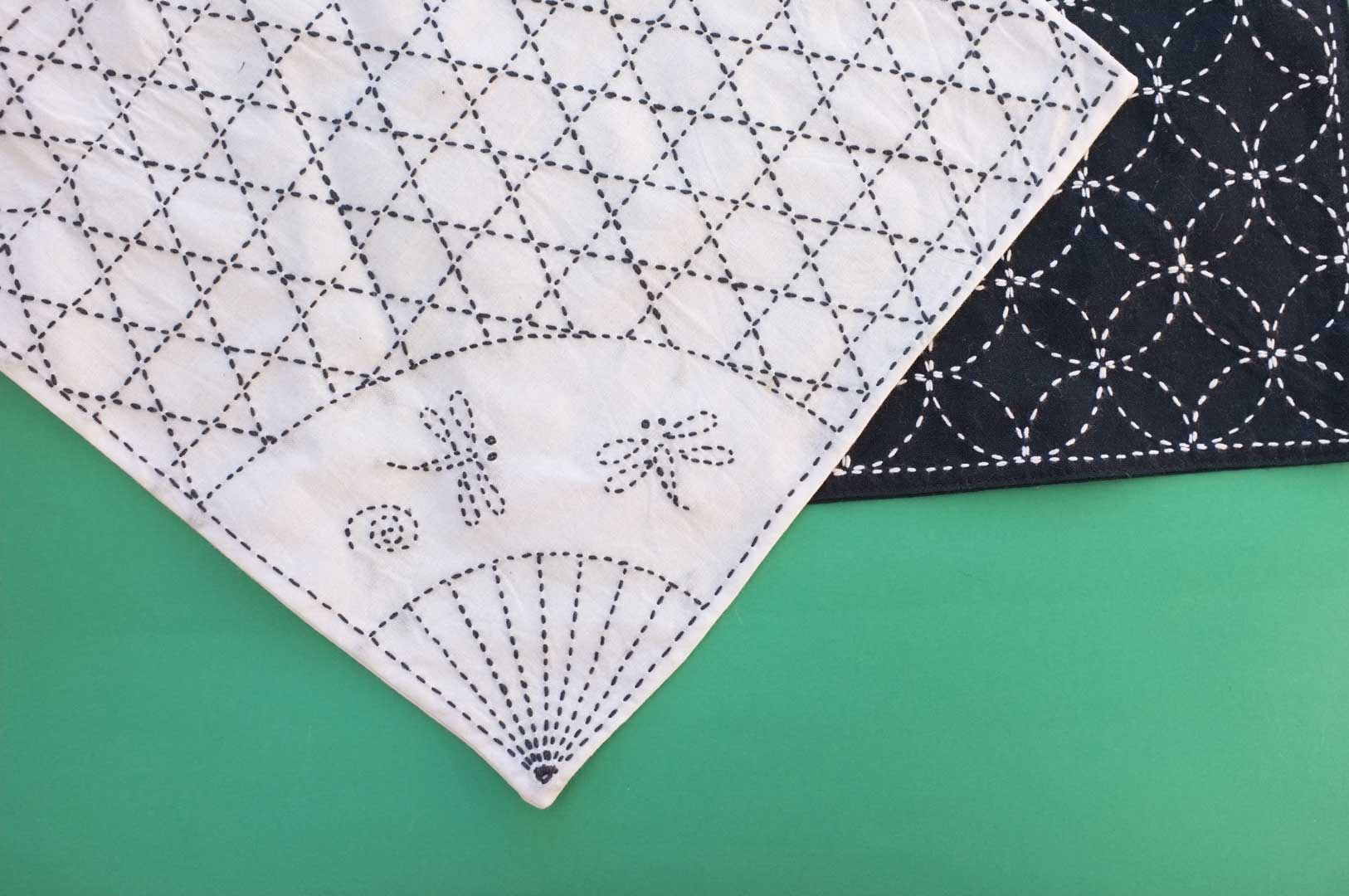 Wonderfully useful Hana Fukin Sashiko cloths